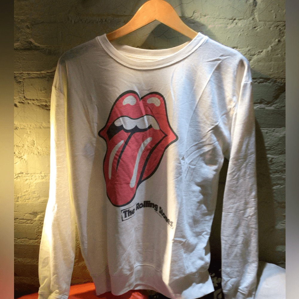 NEW ! Recycled Karma Rolling Stones lightweight sweatshirt